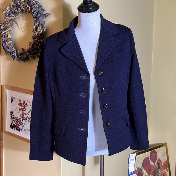 AUSTIN REED Size 8 Santana Knit Feel
Career Navy Blue Military Naval $189 NEW - Picture 3 of 16